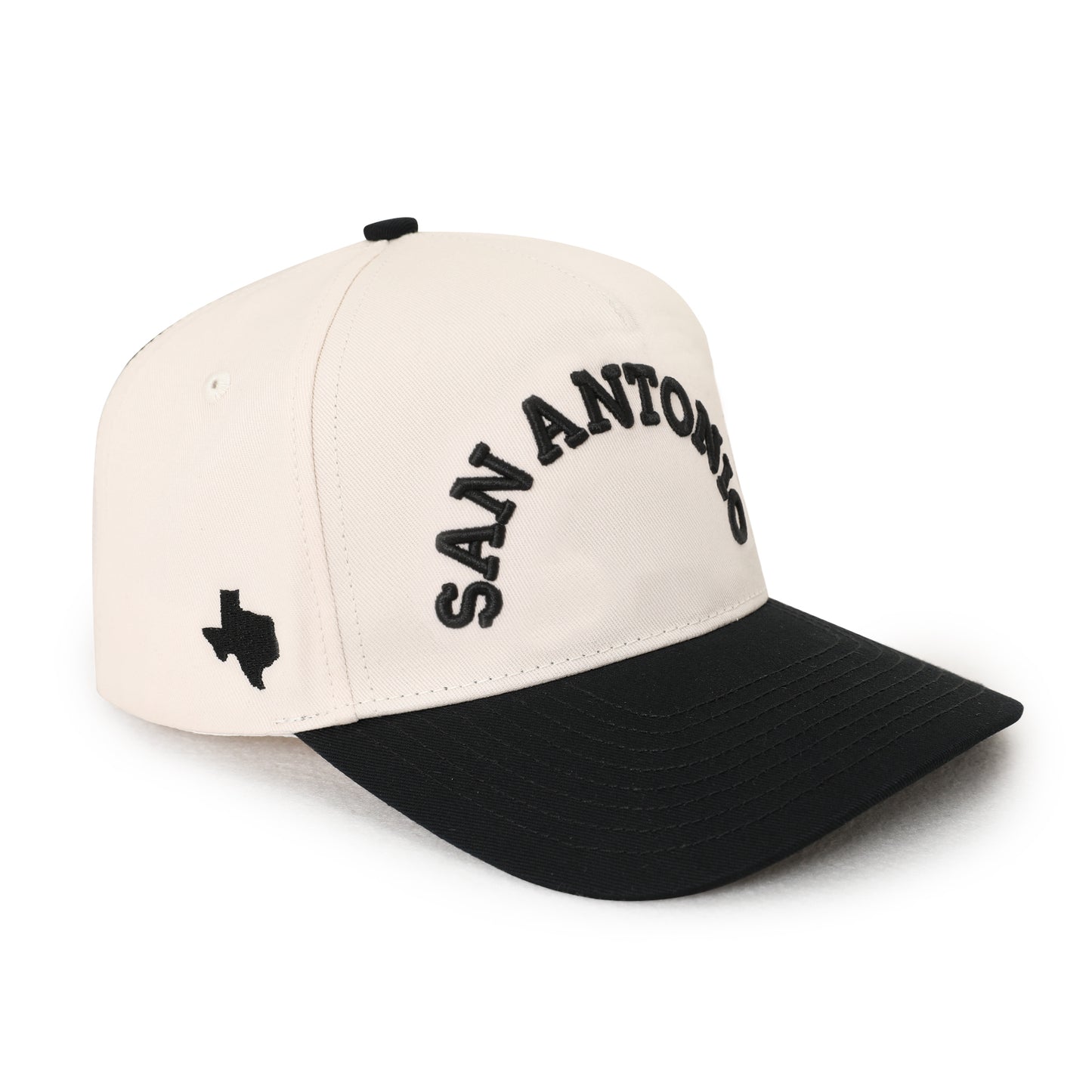 San Antonio Embroidered Hat - Cream/Black