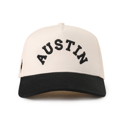 Austin Embroidered Hat - Cream/Black