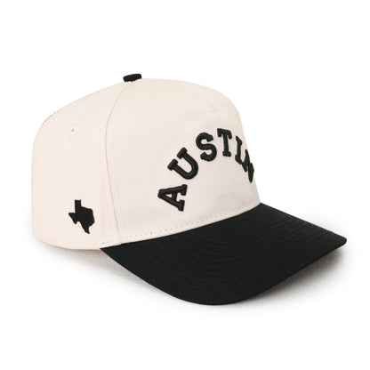 Austin Embroidered Hat - Cream/Black