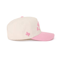 Texas Pride Embroidered Hat - Cream/Pink